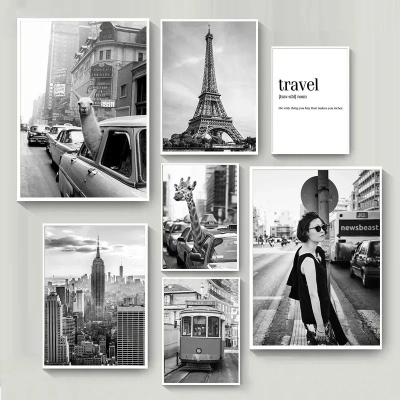 Photography New York - 1pc frameless Black and White Travel