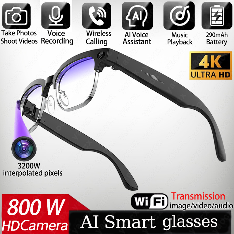 Photography With Ai - 4K Smart AI Glasses 8MP Camera