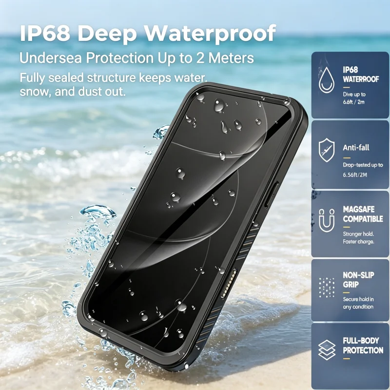 Photography With Iphone 15 - IP68 Waterproof Underwater Photography Case for