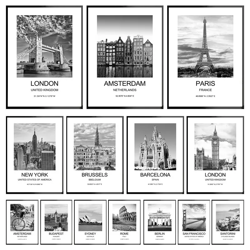 Photography New York - City Poster New York London Paris