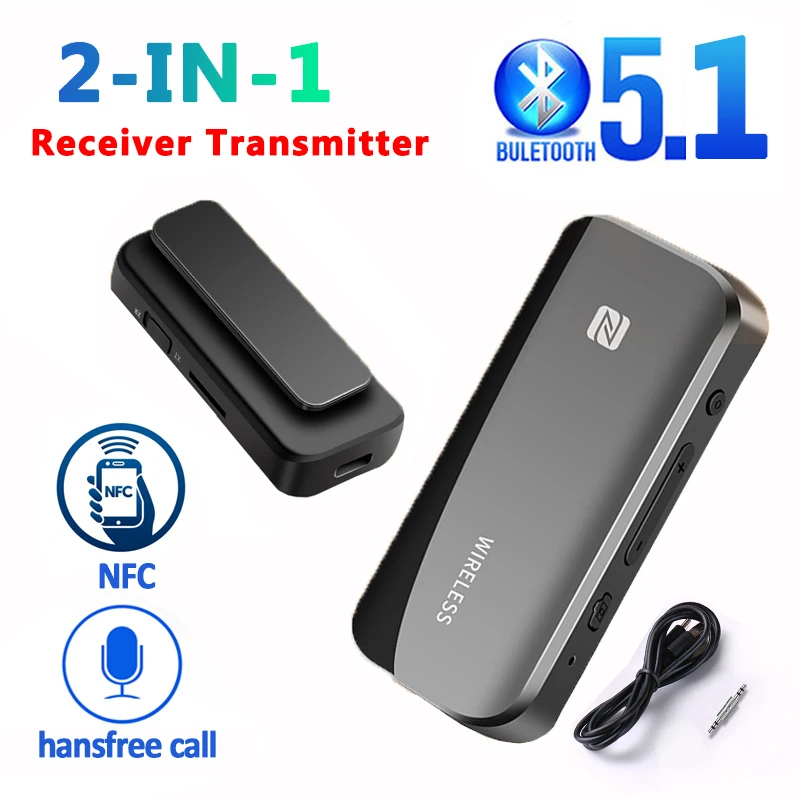Photography Prompt - NFC Bluetooth 5.1 Transmitter Receiver Lavalier