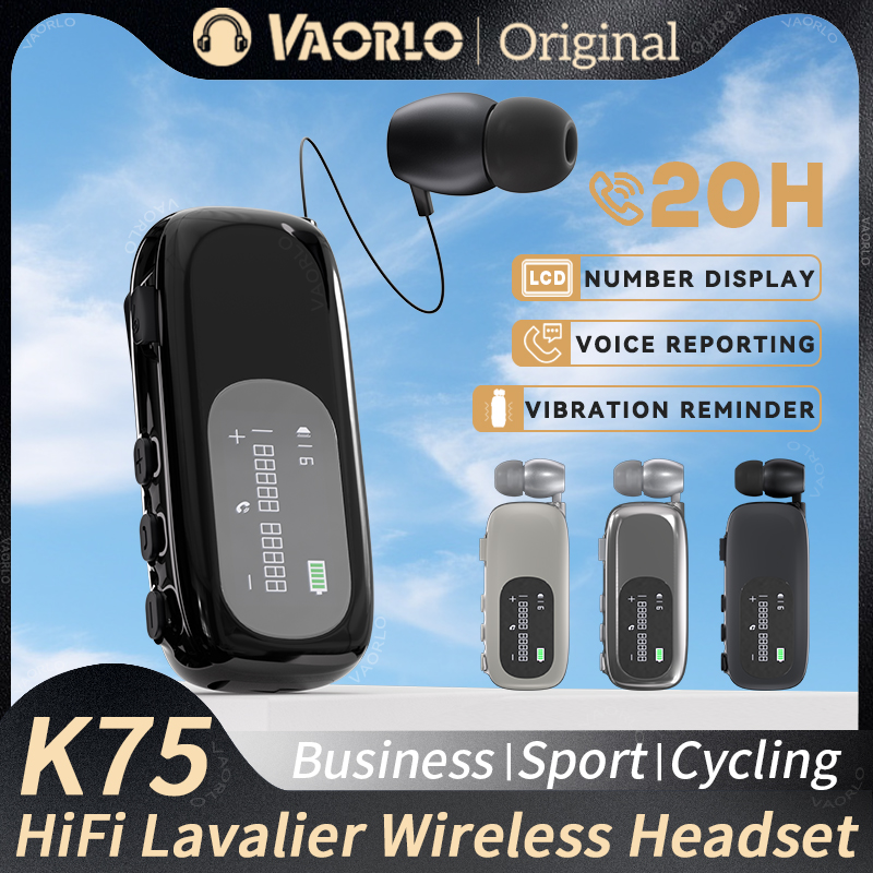 Photography Prompt - K75 Lavalier Business Bluetooth 5.4 Earphone