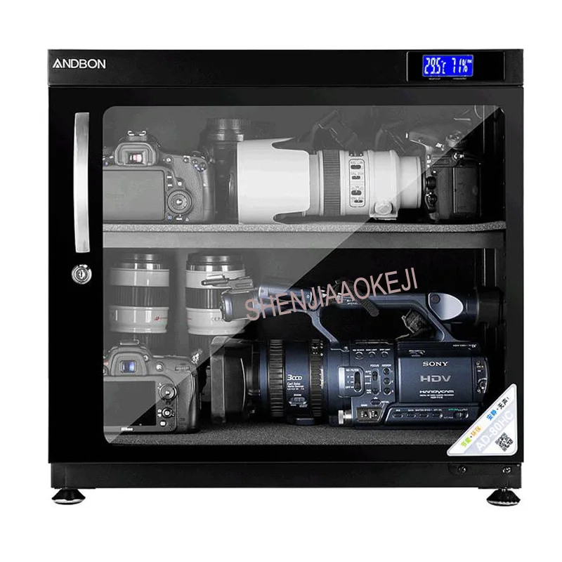 Camera Dry Cabinet - 80L Electronic moistureproof box LED drying