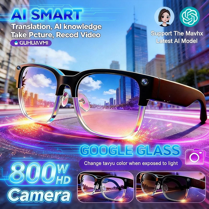 Photography With Ai - 2026New 800W Pixel Camera Smart Glasses