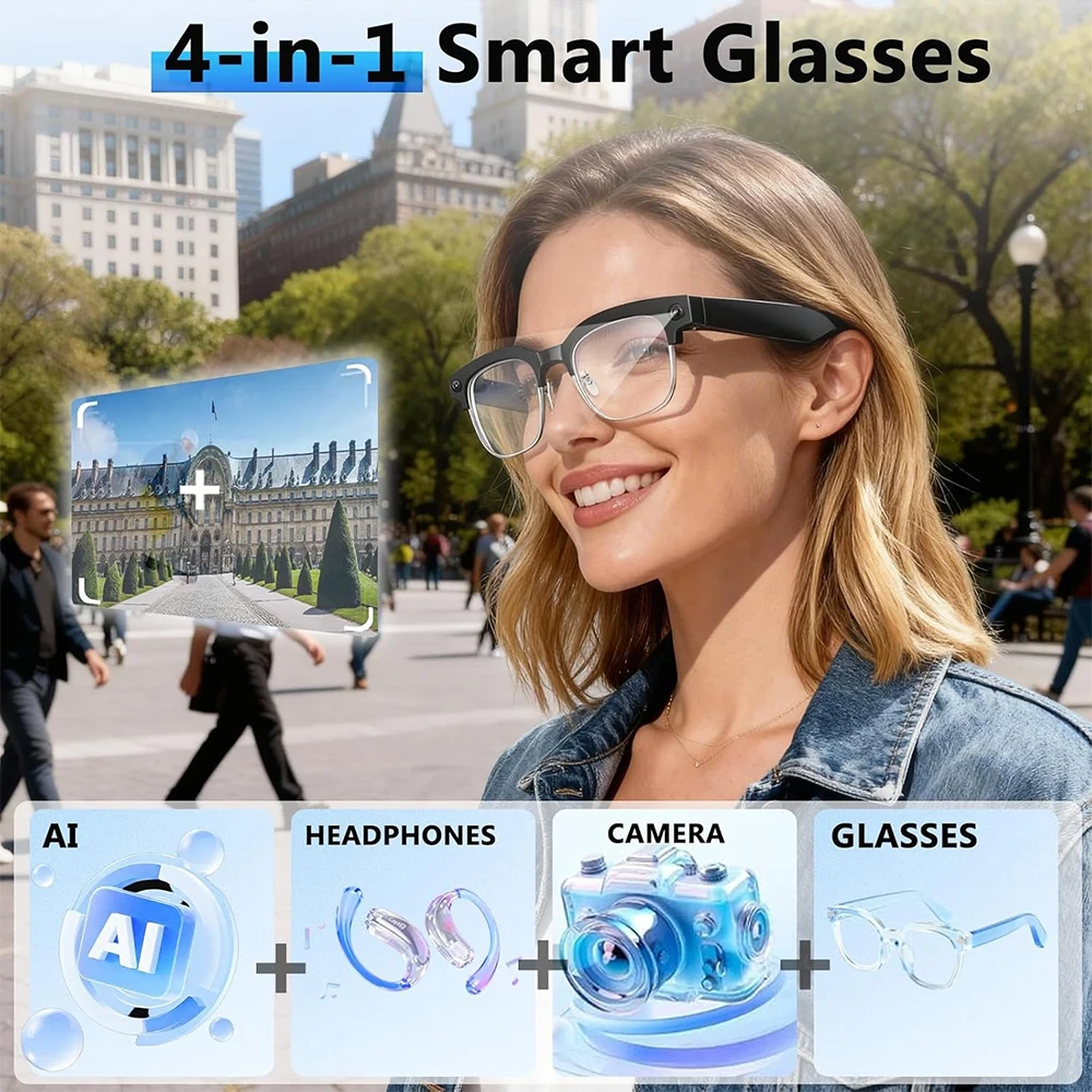 4K Smart AI Glasses 8MP Camera - Photography With Ai recension och pris