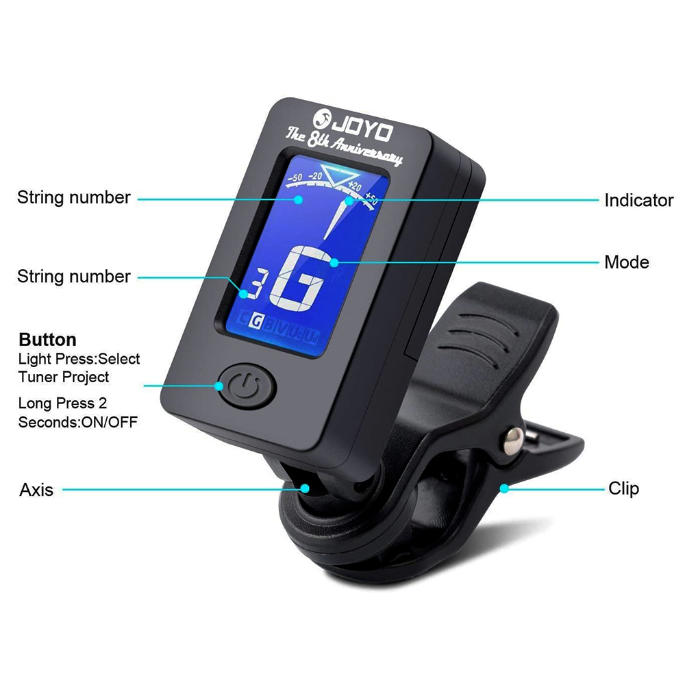 JOYO Guitar Tuner JT-01 360 De - Photography Digital recension och pris