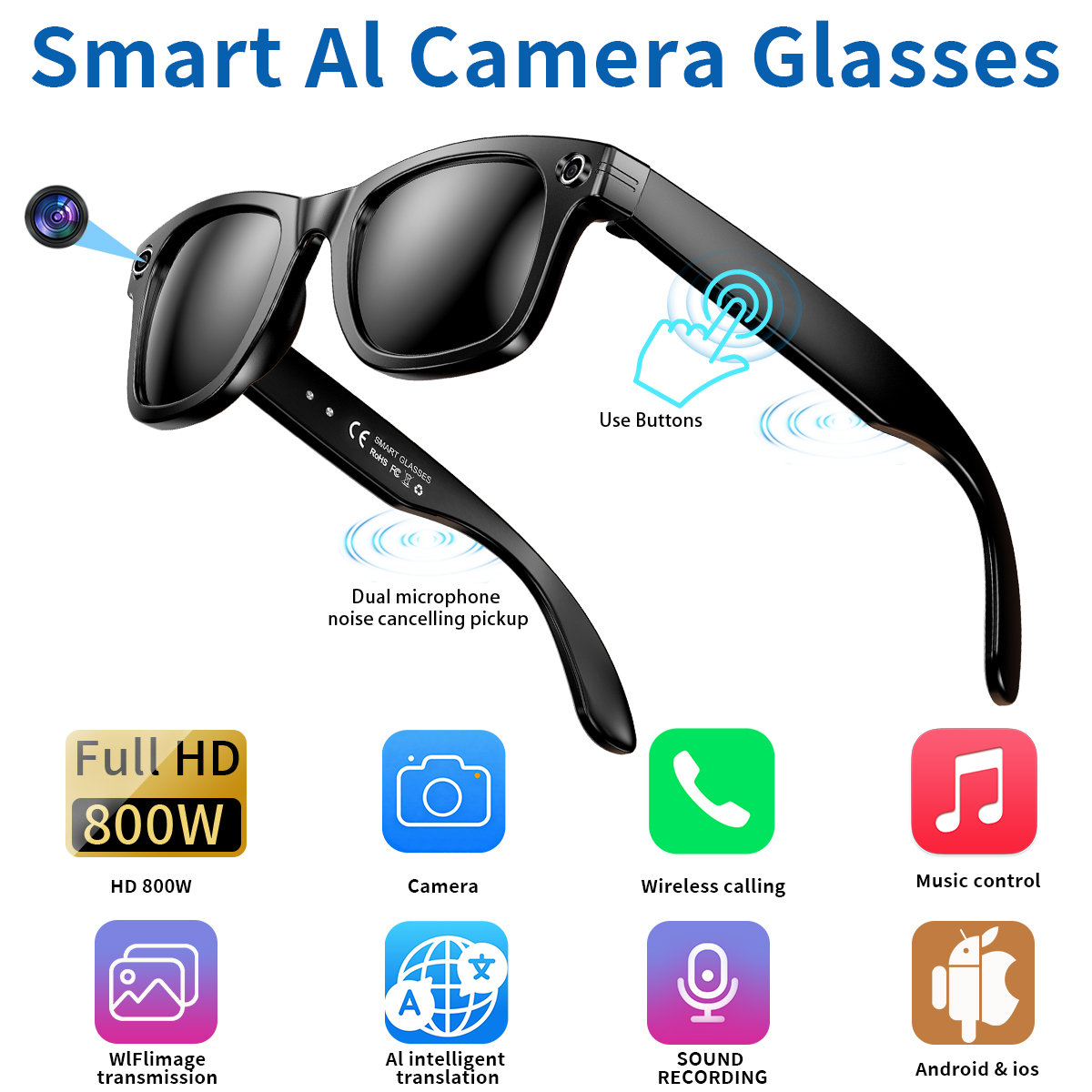 LIGE New Smart Sunglasses with - Photography Translate recension och pris