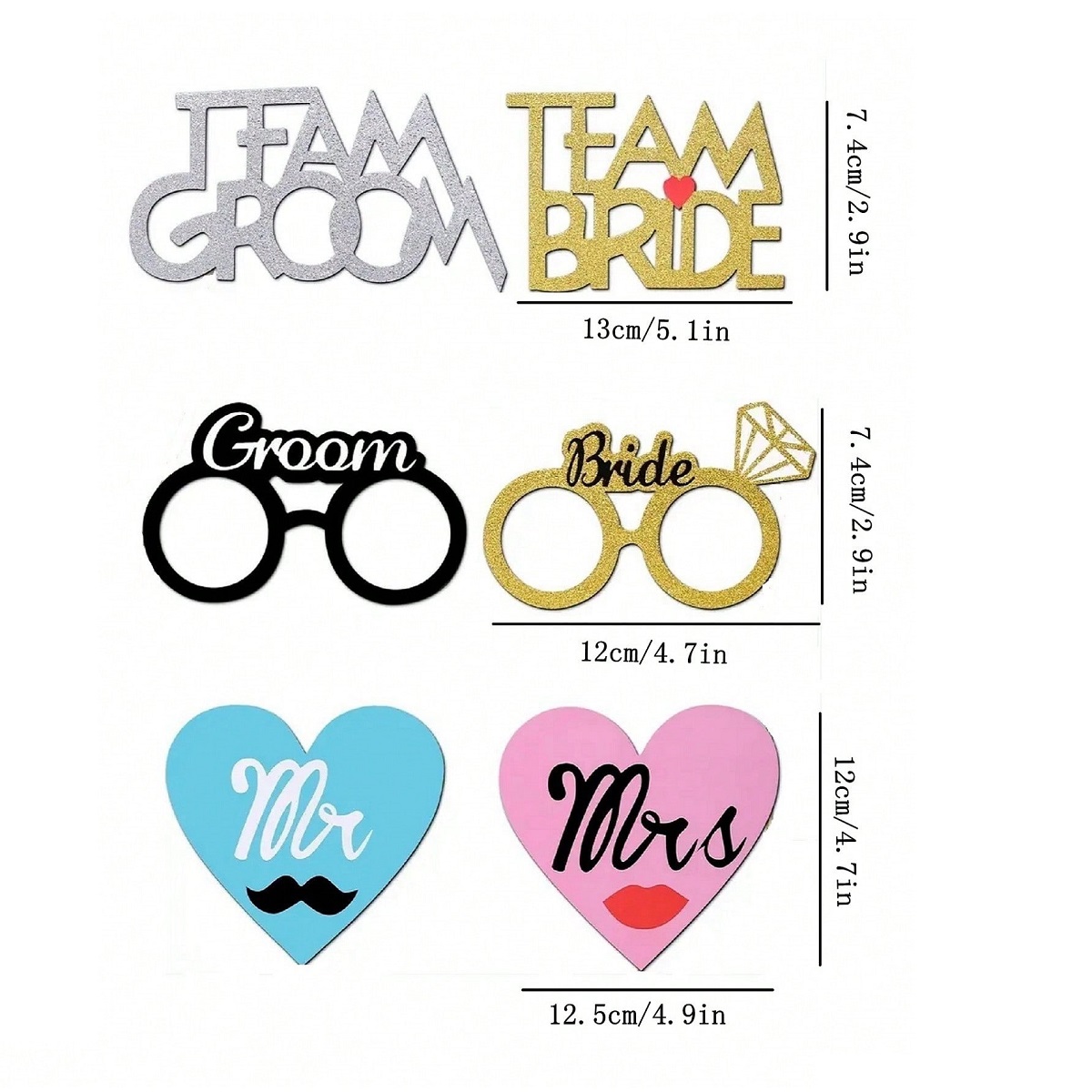 53pcs Wedding Photo Booth Prop - Photography Prompt recension och pris