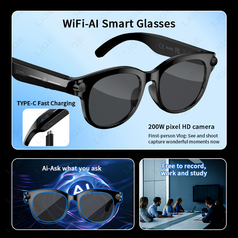 New 200W Camera AI Glasses For - Photography Translate recension och pris