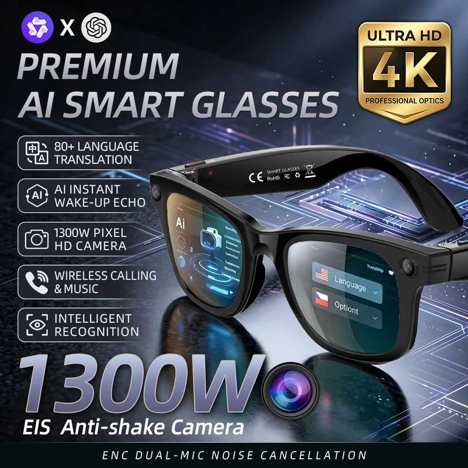 13MP HD Camera Smart Glasses A - Photography Translate recension och pris