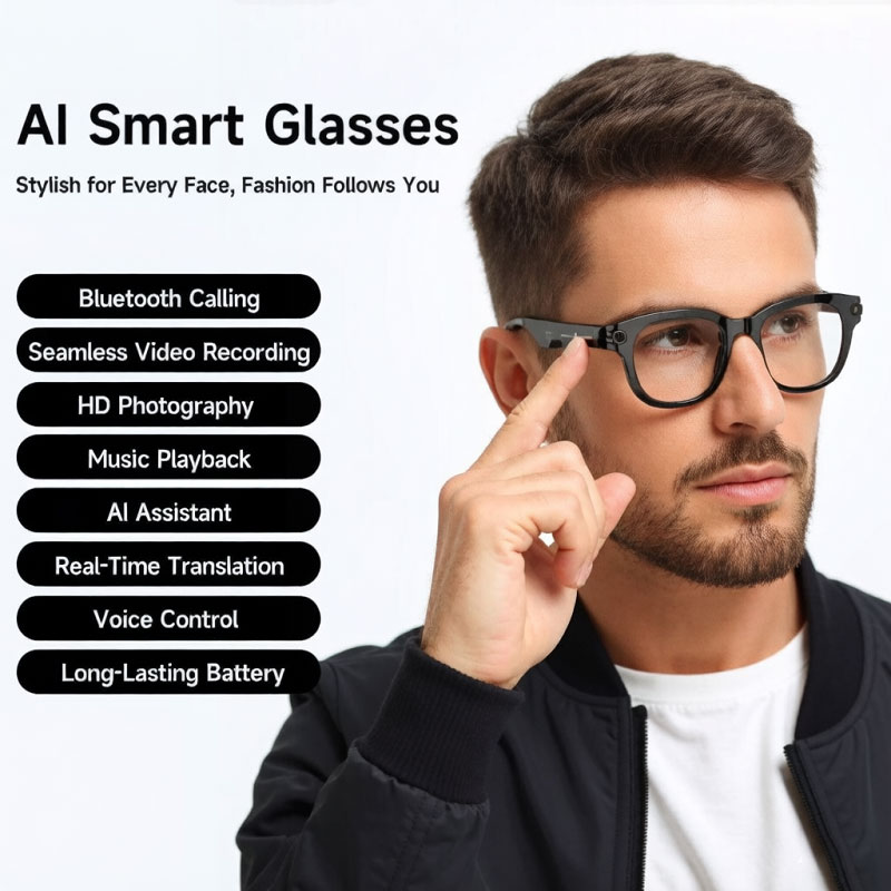 FLAUNT AI Smart Glasses 4K Cam - Photography With Ai recension och pris